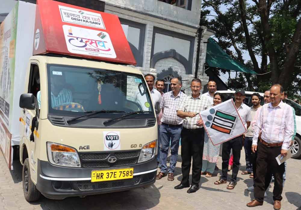 voter awareness vehicle in Nahan