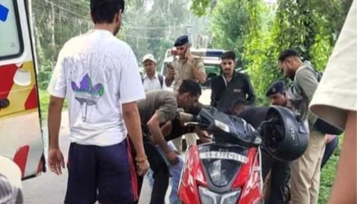 ट्रक-स्कूटी भिड़ंत