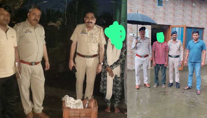 महिला से 4 लीटर शराब
